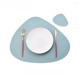 Pillow Inyahome Summer Home PU Leather Kitchen Table Place Mats Valentine's Day Desktop Decoration Accessories Dinner Mat