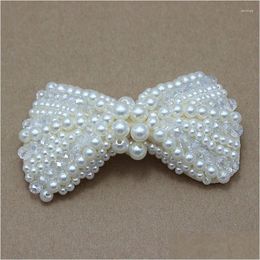 Hair Accessories Girl Pearls Bows Diy Big Bow Shoes Making Cell Phone Deco Bridesmaid Bridal Jewellery 200Pcs/Lot Drop Delivery Baby K Otogf