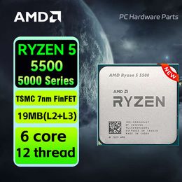 AMD New Ryzen 5 5500 CPU 6-core 12-thread 3.6GHz R5 5500 AM4 Processor For B450m Aorus Elite Motherboard B550m Mainboard RamKit
