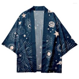 Ethnic Clothing Plus Size XXS-6XL 5XL Geometric Starry Sky Loose Japanese Cardigan Women And Men Harajuku Haori Kimono Cosplay Top Yukata