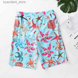 Men's Swimwear Luxury Brand Swimwear Men Starfish Print Swimming Trunks for Mens Fashion Designer Swimsuit Women Beach Board Swim Shorts 220425 L240312