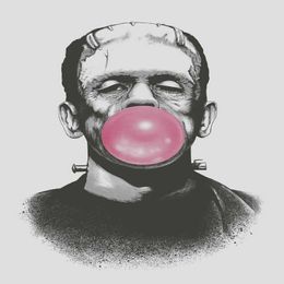 Frankenstein Blowing a Big Pink Bubble Gum Bubble Paintings Art Film Print Silk Poster Home Wall Decor 60x90cm304m