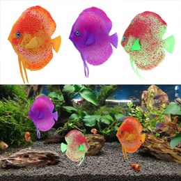 Glowing Aquarium Simulation Tropical Fish Floating Moveable Fake Fish Tank Toys Simulation Landscape Aquarium Decoration203F