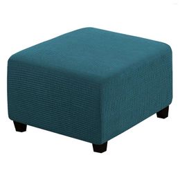 Chair Covers Waterproof Jacquard Elastic Bottom Breathable Non Slip Square Ottoman Cover Soft Stretch Slipcover Home Decor Accessories