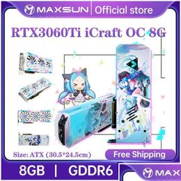 Graphics Cards Maxsun Geforce Rtx 3060Ti Icraft Oc 8G Gddr6 Gpu 8Nm Nvidia Computer Pc 256Bit Dpx3 Gaming Video Card Fl New Drop Deliv Otile