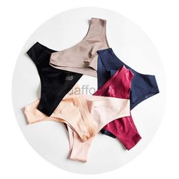 Panties Women's Seamless Lady Thong Soft Ice Silk G String Low Waist Women Underwear Sexy Panties High Quality Satin T- Back Lingerie thong 220426 ldd240311