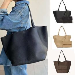 the row Designer Bags Leather Small crowd layer cowhide shopping shoulderClassic tote bag THE ROW Womens Personalised Niche high sense herrert