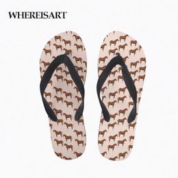 whereisart 3D Horse Print Woman Summer Flip Flops Casual Beach Slippers Sandal Flipflop For Women Slippers Female Rubber Shoes 26PZ#