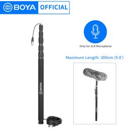 Accessories Boya Bypb30a Microphone Recording Equipment Broadcast Microfilm Radio Microphone Carbon Fiber Pick Pole Boom Interview Live Ect