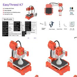 Printers 3D Printer Desktop Mini 100 100Mm Printing Size For Children Student Household Education Beginner Drop Delivery Computers Net Othvd