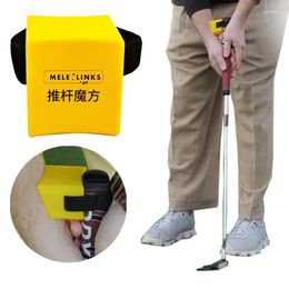 Golf Training Aids Putter Cube Putting Trainer Assistant Stabilizing Wrist Holder Practice ABS W Magic Tape Accessories