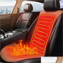 Car Seat Covers Ers Heating Er 12V/24V 30 Fast Adjustable Heated Cushion Winter Warm Electrich Drop Delivery Automobiles Motorcycles I Otfgy