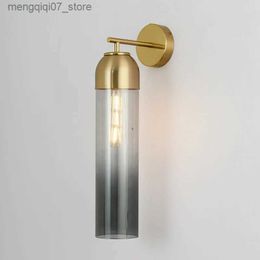 Lamps Shades Modern Led Wall Lamp Gold Glass Nordic Sconces Lighting Fiture Living Bedroom Bedside Minimalist Kitchen Restaurant Lights Decor L240311