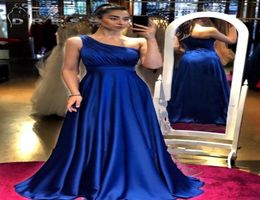 Royal Blue Bridesmaids Dresses Elegant One Shoulder Backless Long Women Occasion Evening Prom Gowns Formal Occasion Vestidos BC0129148863