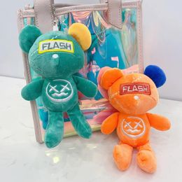 2024 Plush Lightning Bear Charm Couple Doll Key Chain Cartoon Small Jewellery Doll Keychains Stuffed Animal Toys