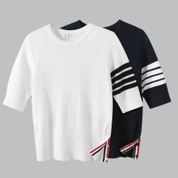 Shirts Y2k Clothes Korea Fashion Tops T Shirts 2023 Graphic Summer Womens Cothing Kawaii Clothes for Womens Haruku Knit Short Sleeves