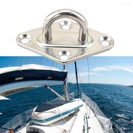 All Terrain Wheels JEAZEA M6 M8 304 Stainless Steel Diamond Shaped Pad Eye Plates Staple Ring Hook Loop For Home Boat Marine Yacht Shade