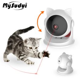 Activity Teaser Cat Toy Automatic Interactive Kitten Laser Toy USB Charged Smart for Cats Active Fun Game Accessories Electric 240229