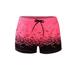 Women Summer Sports Beachwear Elastic Board Shorts Bikini Brazilian Bottoms Sea Gull Printed Swim Shorts LC410280 Bikini Parte De 5219596