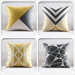 Throw Pillow Covers Soft Silk Satin Cushion Cover Decorative Square Case Couch Bed 18x18 Inch Cotton Linen Home Sofa Cushion Decor211S