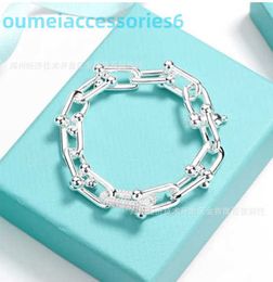 2024 Designer Luxury Brand Jewelry Bracelets Horseshoe Buckle Bracelet with Red Ribbon Diamond Couple Style