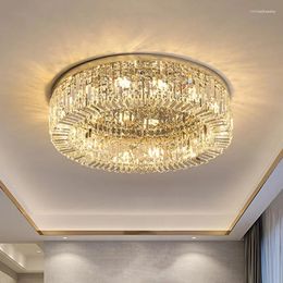 Chandeliers Modern Crystal Glass Round Ceiling Lamps Led Indoor Lighting Decor Bedroom Light Dining Table Chandelier Luxury Home Appliance