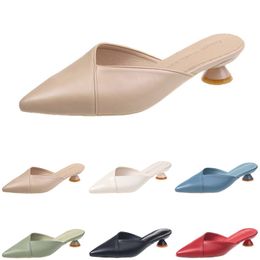 slippers women sandals high heels fashion shoes GAI triple white black red yellow green color49