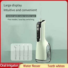 Whitening Xiaomi Youpin Teeth Oral Irrigator Intelligent Jet Water Flosser Whiten Usb Rechargeable 330ml 5mode Waterproof Dental Irrigator