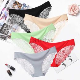 Panties Women's Women Lace Panties Seamless Briefs Ice Silk Underwear Sexy Thong Ultra-thin Lingerie Transparent Underpants String Pants LJ200822 ldd240311