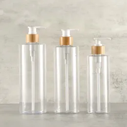 Storage Bottles 300/500ML Lotion Refillable Bottle Empty Soap Dispenser PET Shower Gel Liquid Cosmetics Container