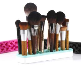 Silicone Makeup Brush Holder Cosmetic Organizer Drying Rack Shelf Makeup Brush Display Stand for Beauty Brushes Pencil Eyeliner St8390227