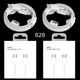 1M 2M Fast charging USB C to USB-C Type c PD Cables Cable For Samsung galaxy s8 s10 s22 s23 s24 Note 10 20 Xiaomi Huawei P40 Lg android phone with box 828DD
