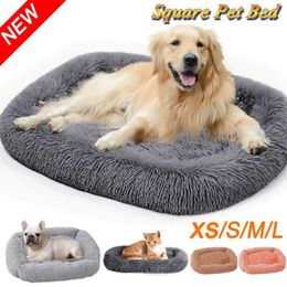 Dog Long Plush Beds Calming Bed Hondenmand Pet Kennel Mat Cushion Super Soft Fluffy Comfortable Sofa for Large Dog Cat House 201188t