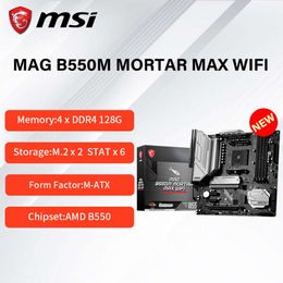 MSI MAG B550M MORTAR MAX WIFI DDR4 4400MHz Motherboard Support AMD Ryzen 5000 Series Processors AM4 Mainboard PCIe 4.0 M-ATX