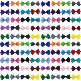 Whole 100Pcs Adjustable Dog Cat Bow Tie Neck Tie Pet Dog Bow Tie Puppy Bows Supply Collar For Kitten Collar Pet Accessories 20277I