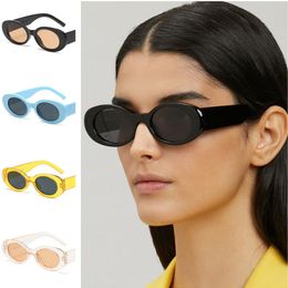 NEW Sunglasses Unisex Retro Sun Glasses Small Frame Anti-UV Spectacles Oval Eyeglasses Holiday Beach Ornamental Simplity Google