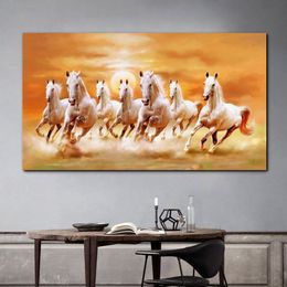 Canvas Painting Running Horse Pictures Wall Art For Living Room Home Decoration Animal Posters And Prints NO FRAME323o