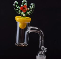 2mm Thick Quartz Banger Enail With Cactus Carb Cap Hook Domeless Quartz Banger E nail For 16mm 20mm Coil Heater ZZ