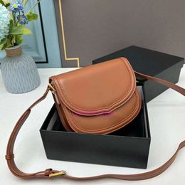 cross body kaia handbag Texture Light Luxury Saddle Bag for Womens Crossbody ysil High Grade Sense Trendy Small Group Light Luxury Womens Bag