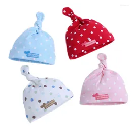 Hats Boiiwant Born Baby Boys Girls Beanie Hat Cotton Soft Polka Dot Cartoon Print Cute Cap