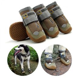 Pet Dog Shoes Breathable AntiSlip Adjustable Reflective Durable Dogs Boots for Medium Large Protection Paw Accessories 240228