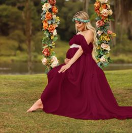 Dresses 2023 Pregnant Photo Session Clothes Maternity Photography Long Pregnancy Dress for Photo Shoot Pregnant Woman Maxi Dress