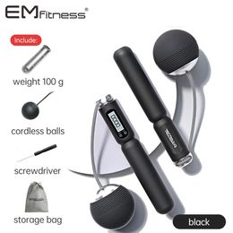 Cordless Electronic Skipping Rope Gym Fitness Cordless Skipping Smart Jump Rope with LCD Screen Counting Speed Skipping Counter240311