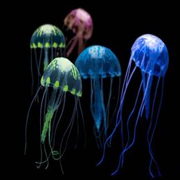 Glowing Effect Artificial Jellyfish Fish Tank Aquarium Decoration Ornament Sjipping G953235F