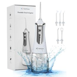 Irrigators 350ml Portable Oral Irrigator Water Flosser Dental Water Jet CleaningTeeth Floss Pick 5 Nozzles Mouth Washing Machine Thread