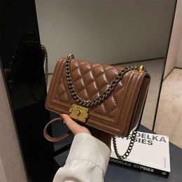Shop Factory Wholesale This Years Popular Handbag for Women in 2024 New Trendy and Versatile Style High-end Texture Chain Small Square Bag Single Shoulder Crossbody