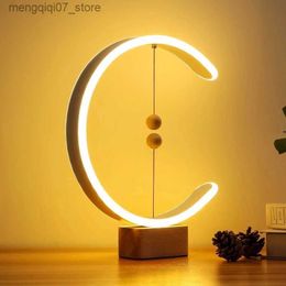 Lamps Shades Modern Intelligent Desk Lamp Creative Magnetic Suspension Balance Decorative Bedside Night Light L240311