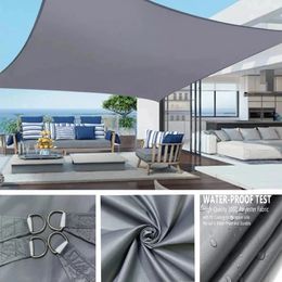 5x4M/6x3M Waterproof Large Sun Shelter Sunshade Protection Outdoor Canopy Garden Patio Pool Shade Sail Awning Camping Shade 240309