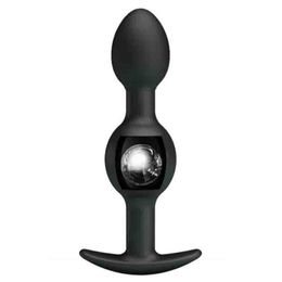 Adult Pleasure Anal Beads Silicone Butt Plug Metal Ball Inside Sex Products For Couple Anus Muscles Trainer5788055