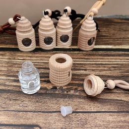 Empty 5ml Car Perfume Bottle Air Freshener Auto Trinket Hanging Glass Container Perfume Diffuser Essential Oil